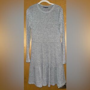 Gray sweater dress